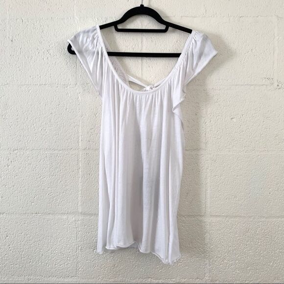 NWT Chaser Gauzy Flutter sleeve scoop Top - Picture 1 of 4